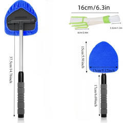 9 PCS Windshield Cleaning Tool Kit Car Window Glass Wiper Cleaner Brush Pad