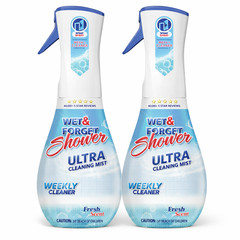(2 pack) Wet & Forget Shower Ultra Cleaning Mist, Fresh Scent, 16.9 fl oz