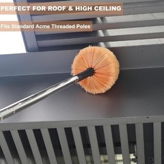 Orange Twist-On Cobweb Duster Head Brush, Fits Standard 3/4 inch Threaded 1,