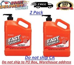 Fast Orange Pumice Hand Cleaner 1 Gal. Orange Scented Natural Citrus Scent 2PACK