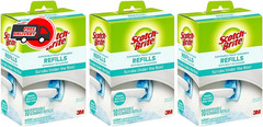 30 Pack Scotch Brite Disposable Toilet Scrubber Refills 10 Count Each