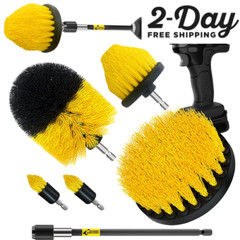 6Pack Drill Brush ，Extended Long Attachment Set All Purpose for Crevice Cleaning