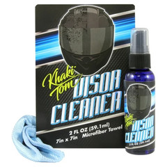 Motorcycle Helmet Cleaner 2 oz Streak Free Spray & Microfiber Towel