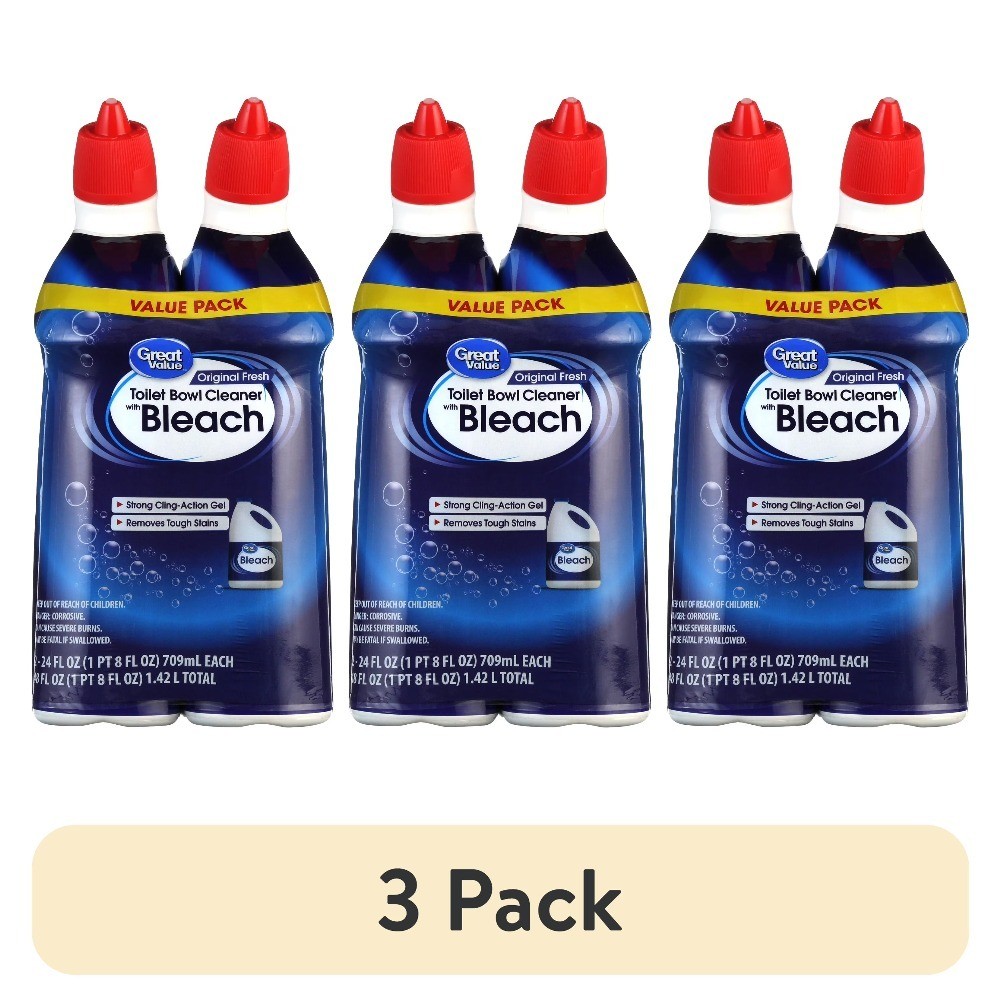 Toilet Bowl Cleaner Refill Packs Fresh Scent 24 Fluid Ounces 3 Pack Bulk