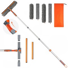 65” Squeegee Window Cleaner 2 in 1 Rotatable Window Cleaning Tool Kit with T…