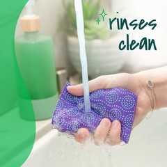 Scrub Dots Non-Scratch Scrub Sponge, Rinses Clean, for Washing Dishes and
