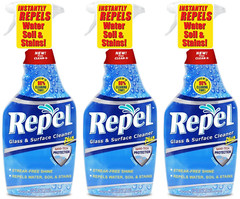 Cleans & Repels Water Spots and Dirt on Glass, Mirror, Tile and Multi Surface