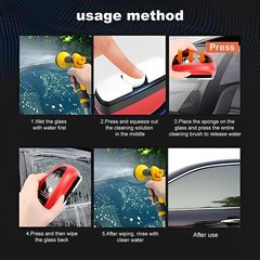 2Pack Automotive Oil Film Cleaning Brush for Car Windows Glass Cleaning 120ML US