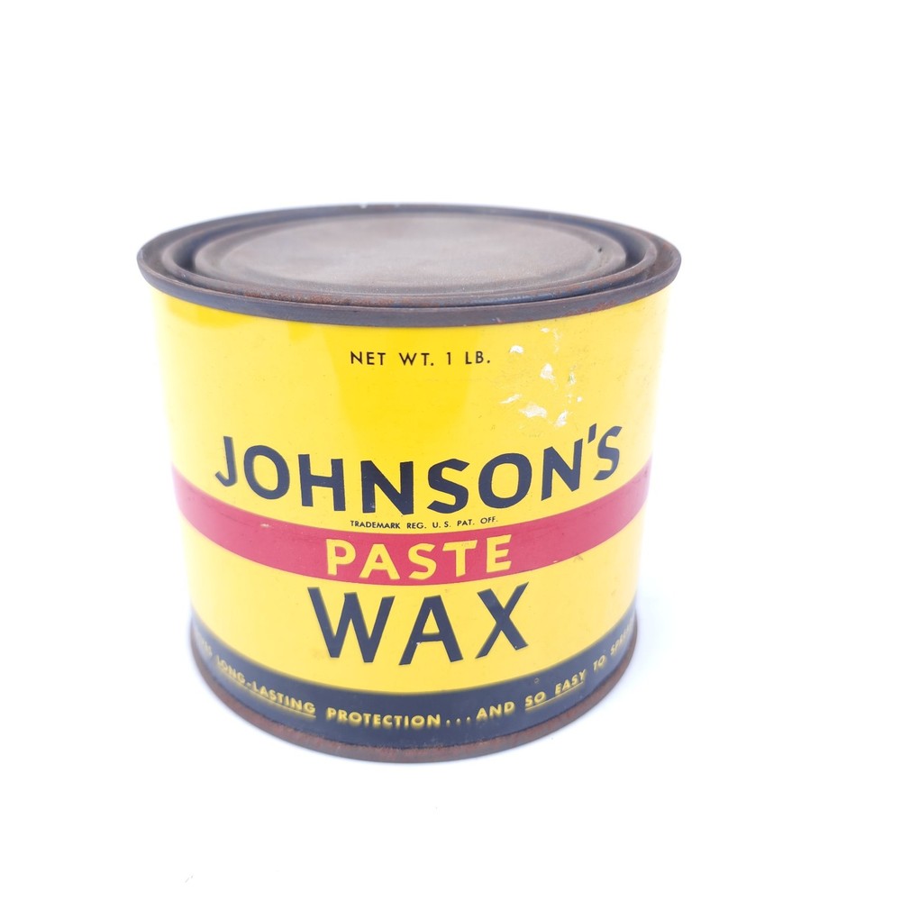 Vintage SC Johnson Wood Paste Wax 16 Oz Discontinued Open ~90%