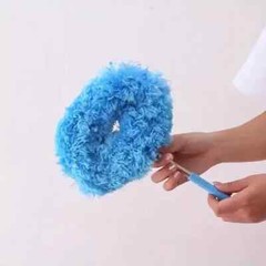 1pc Ceiling Fan Duster with Extension Pole – Washable Microfiber Brush for Fans