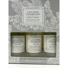 Williams Sonoma Lavender Cedarwood Kitchen Essentials Soap Spray Set 3pc 8oz