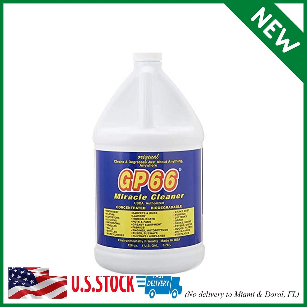 GP66 Green Miracle Cleaner, Gallon Cleans Over 1,000 Surface Types All-In-One Po
