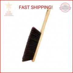 FSTURIOS Wooden Dust Brush, 14 Inch Bench Brush Horse Hair Brush Hand Broom Coun
