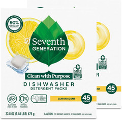 Seventh Generation Dishwasher Detergent Packs Lemon Scent 45 Count 2-Pack New