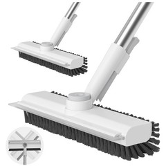 Stiff Bristle Scrub Brush Set, White, 2 Pack