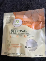 Grab Green Garbage Disposal Cleaner, Tangerine Lemongrass Scent, 12 Pods New