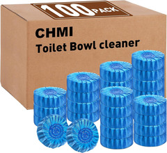 100 Pack Toilet Bowl Cleaner Tablets Long-lasting Bathroom Toilet Tank Cleane…