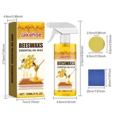 1-2PCS Beeswax Spray Essential Oil Wax,Multi-Purpose Furniture Polish,Wood Care~