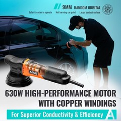 5 Inch DA Polisher for Car Detailing, 9mm Random Orbital Polisher Buffer, 6 S…