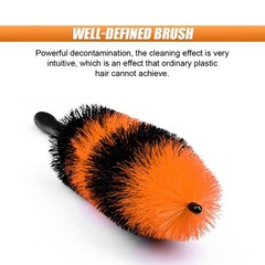 16 Inch Long Soft Bristle Car Wheel Rim Cleaner Brush Orange Black Detailing