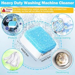 12/24Pcs Washing Machine Cleaner Washer Deep Solid Cleaning Effervescent Tablets