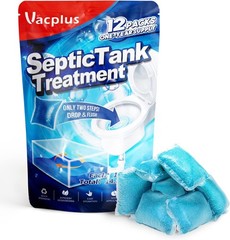 Septic Tank Treatment 12 Pcs for 1 Year Supply Dissolvable Packs Easy Operation