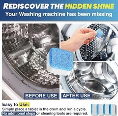 Washing Machine Cleaner Descaler Tablets 24 Pack for HE Front and Top Load Washe