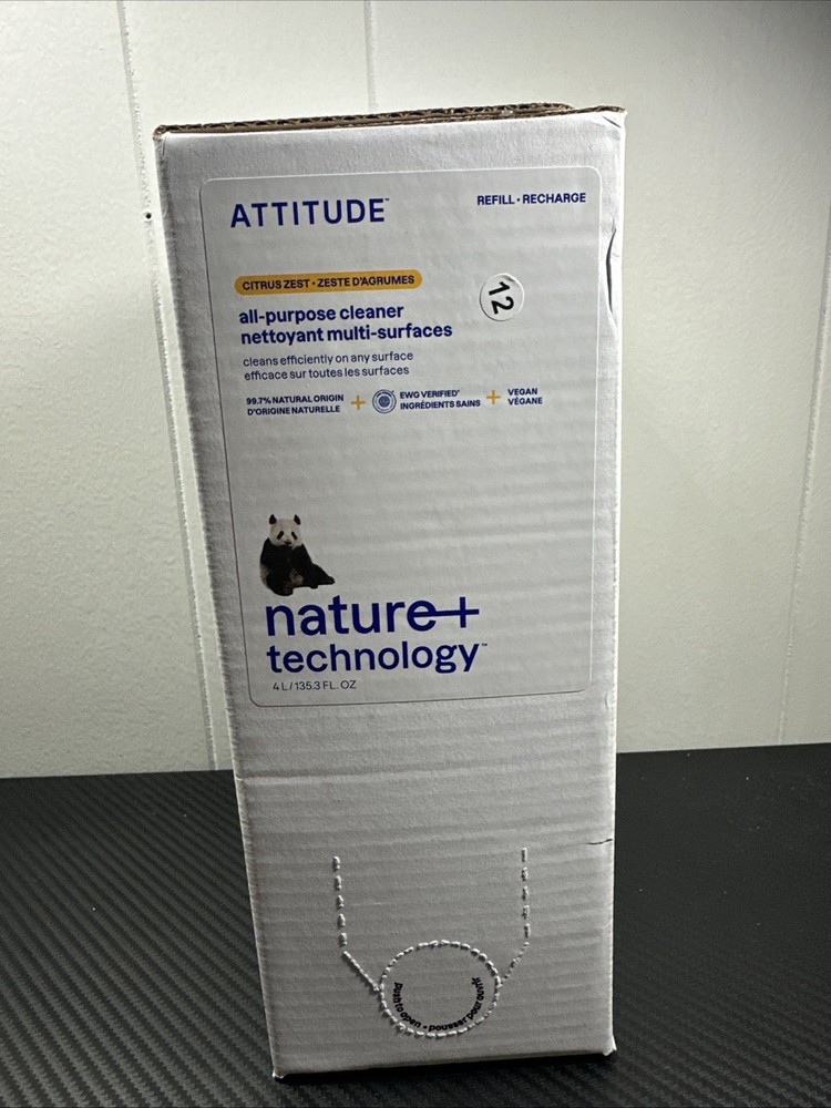Attitude All Purpose Cleaner 135.3 Fl Oz Eco Friendly EWG Verified Vegan P4