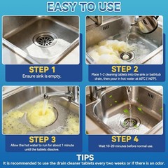 50 Count Garbage Disposal Cleaner Tablets – Deep Cleaning for Fresh Drain