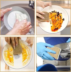 Natural Kitchen Sponges, Biodegradable & Compostable | Non-Scratch Cellulose