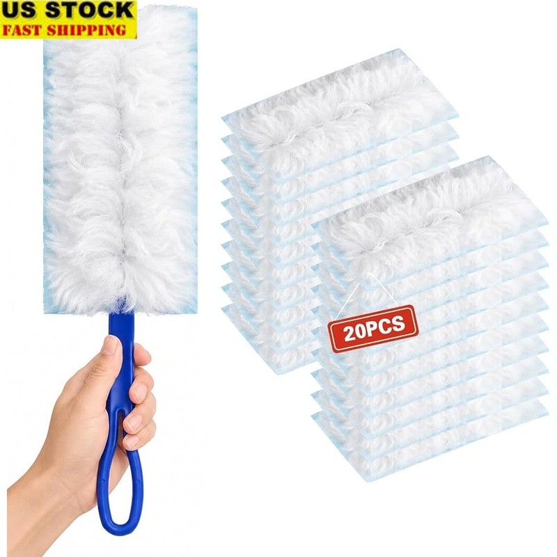 Duster Refill Disposable Home Office Cleaning W/ Ergonomic Handle 20 Pack New