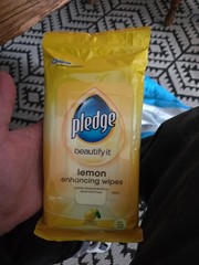 Pledge Lemon enhancing wipes