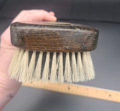 Vintage Swank West Germany Wooden Clothes Brush Julius Caesar Coin Accent 8″