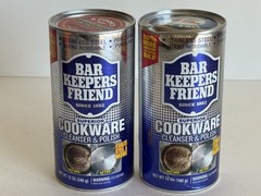 2x Bar Keepers Friend Cookware Cleanser and Polish Powder -12oz Each Ultra Clean