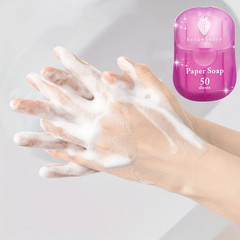Paper Soap, Portable Soap Tablets, Suction Cardboard Soap, 6 Colors, 6 Flavors,