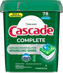 Cascade Complete ActionPacs Dishwasher Detergent Pods Fresh Scent 78 Count