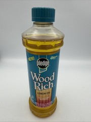 Vtg Pledge Wood Rich lemon oil Moisturizer 1989 SC Johnson Prop Advert