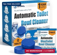 12 Tablets Toilet Bowl Cleaner Tablets for Tank – Automatic Toilet Tank Cleaner