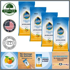 pH-Balanced Cleaning Wipes in Fresh Citrus, 100 Count Pack of 4 Canisters