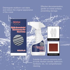 Industrial Rust Remover 120ml Highly Concentrated Fast Acting Steel Iron Cleaner