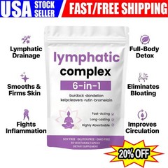 6-in-1 Lymphatic Complex,Lymphatic Drainage Supplements|Herbal Blend-US