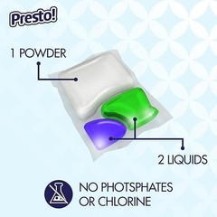 [US SELLER] Presto! Dishwasher Detergent pods packs 70 Count