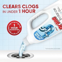 Non-Corrosive Drain Cleaner Gel Unclogs Pipes Fast Odor Removal Safe All Drains
