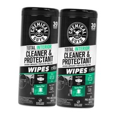 Total Interior Cleaner and Protectant Wipes Canister, New 30 Count (Pack of 2)