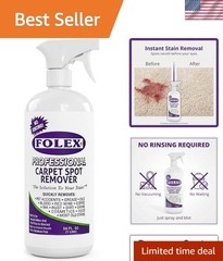 Professional Carpet Cleaner Spray 34 oz – Pet Stain Removal – Instant Stain R…
