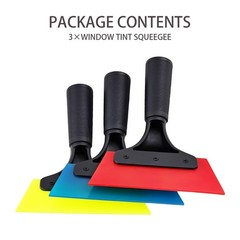 Squeegee Window Tint Tool 3 Pack, Auto Water Blade, Wiper with Non-Slip Handl…