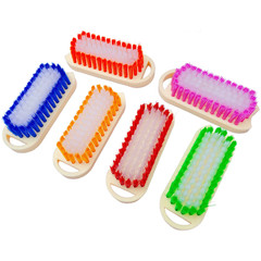 Plastic Stiff Bristle Brush for Shoes Laundry Cups Crevices Compact 14.5cm