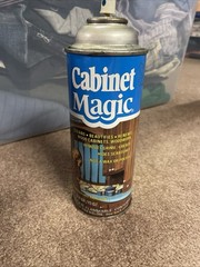 Vintage 1980 Original Cabinet Magic Cleaner 13oz For Wood Aerosol USA 1/2 Full