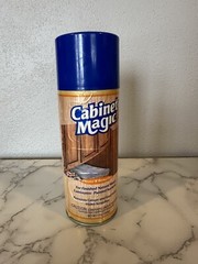 Vintage Cabinet Magic. For Finished Natural Wood. 13oz. Blue Cap. Used. 90% Full
