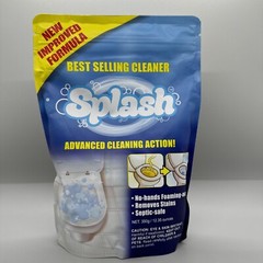 {M} NEW Splash Foam Self-Activating Toilet Cleaner Powder 12 oz NEW FORMULA